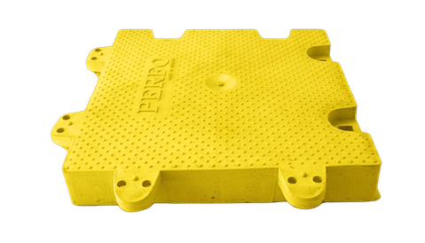 yellow geogrid marker tiles