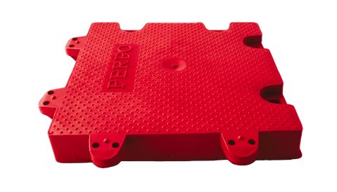 red marking geogrid tile